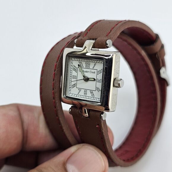 Coldwater Creek Women's Watch 26MM Brown Red Wrap Around Band White Dial - Picture 5 of 13
